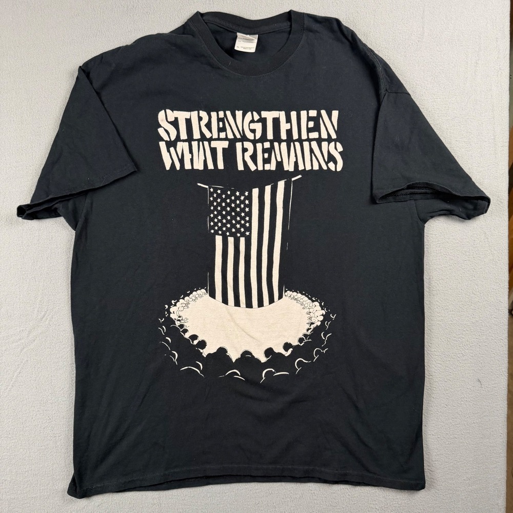 Strengthen What Remains Band Graphic Tee Black Gildan XL Hardcore Punk T-Shirt